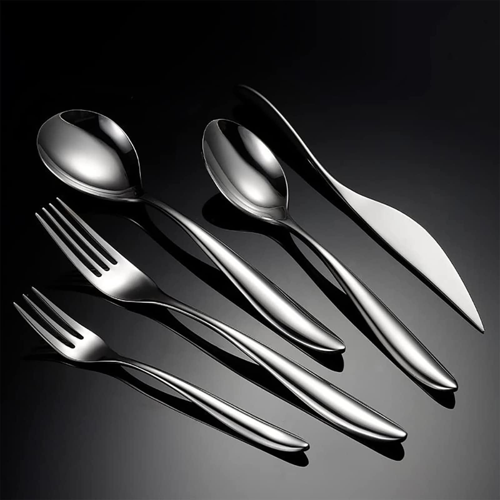 Premium 30-Piece Stainless Steel Silverware Set - Elegant Flatware Cutlery for 6 (Forks, Spoons, Knives) - Dishwasher Safe Kitchen & Dining Tableware - Perfect for Dinner Parties, Restaurants & Everyday Use