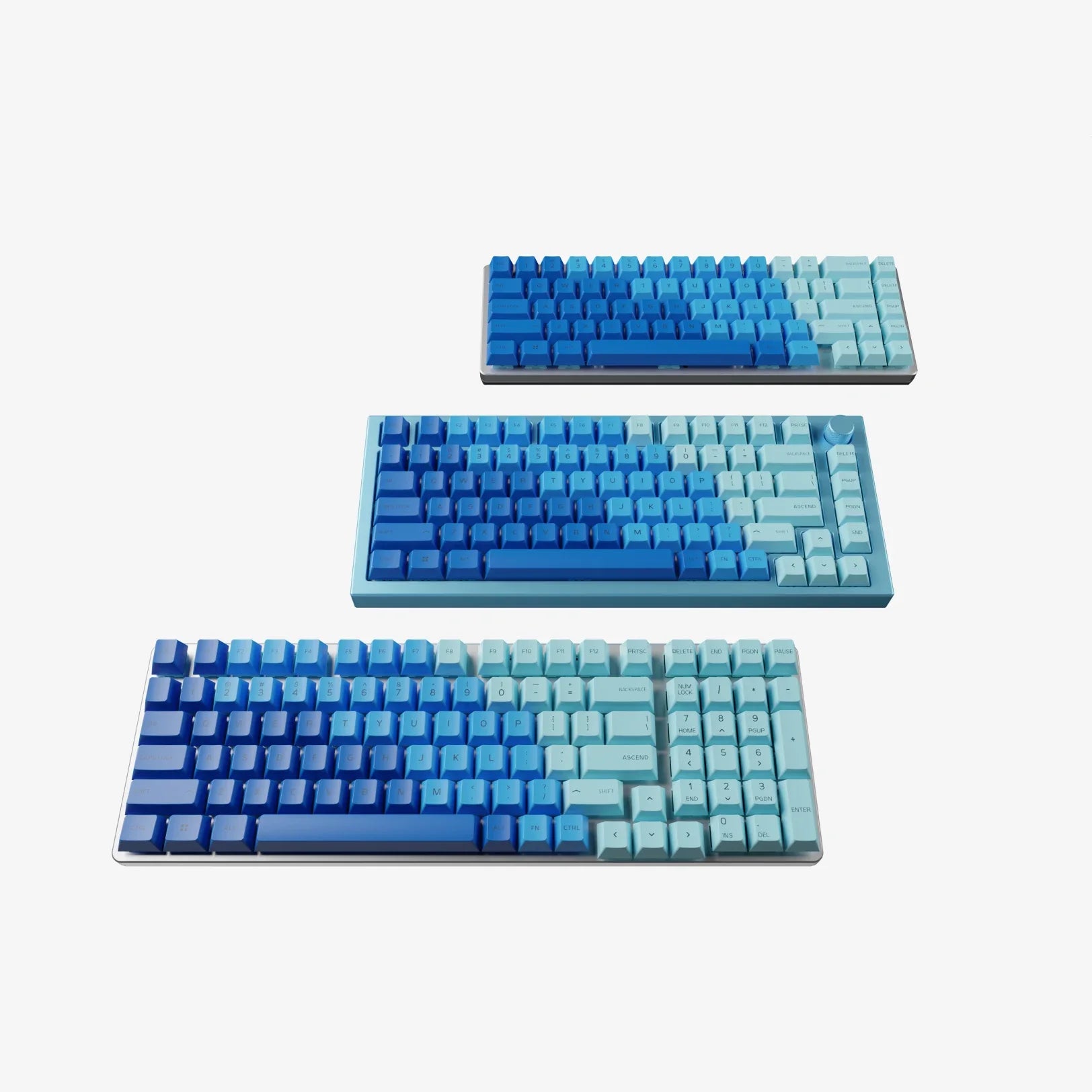 Glorious GPBT ANSI Sublimated Mechanical Keyboard Keycaps (Ocean) - 114 Keys PBT Double Shot Keycap Set for Gaming & Typing - Compatible with 60% 65% 75% 80% 100% Mechanical Keyboards - Perfect for PC, Mac, RGB Backlit Keyboards & Office Work