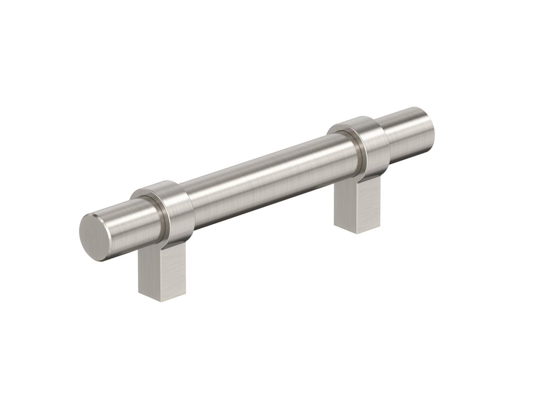 3 Pack Brushed Nickel Cabinet Pulls - Modern Drawer Handles for Kitchen & Bathroom - Easy Installation, Durable Hardware for Cabinets & Furniture
