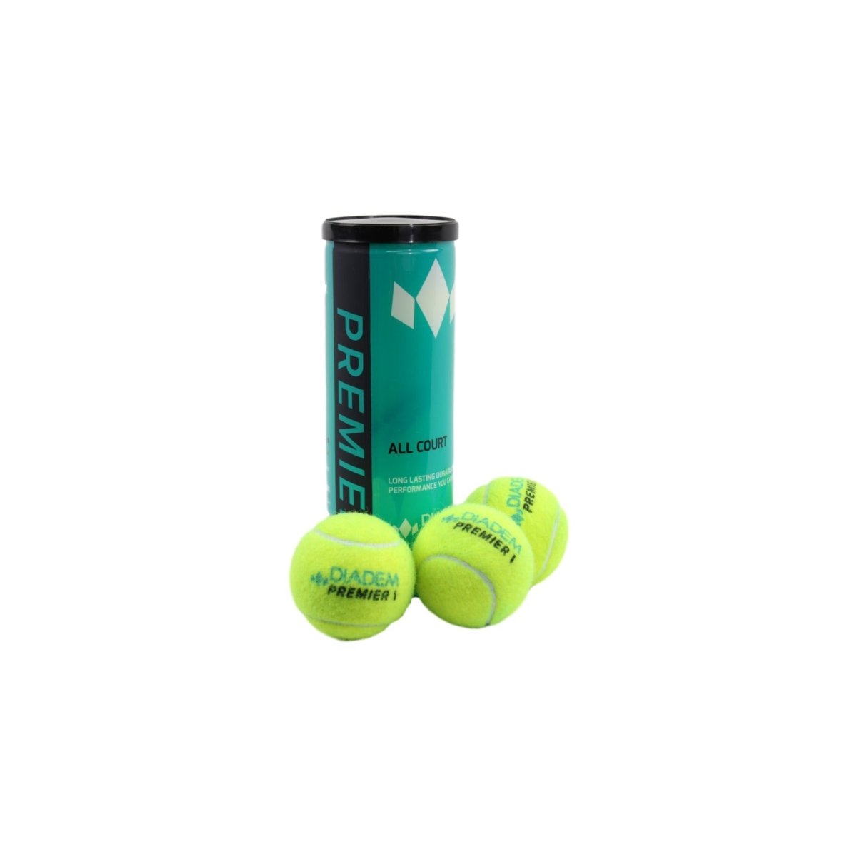 Premium Diadem Premier Regular Duty Tennis Balls - 3 Pack for Training & Match Play | High-Visibility Felt for Outdoor & Indoor Courts | US Open Approved Tennis Equipment
