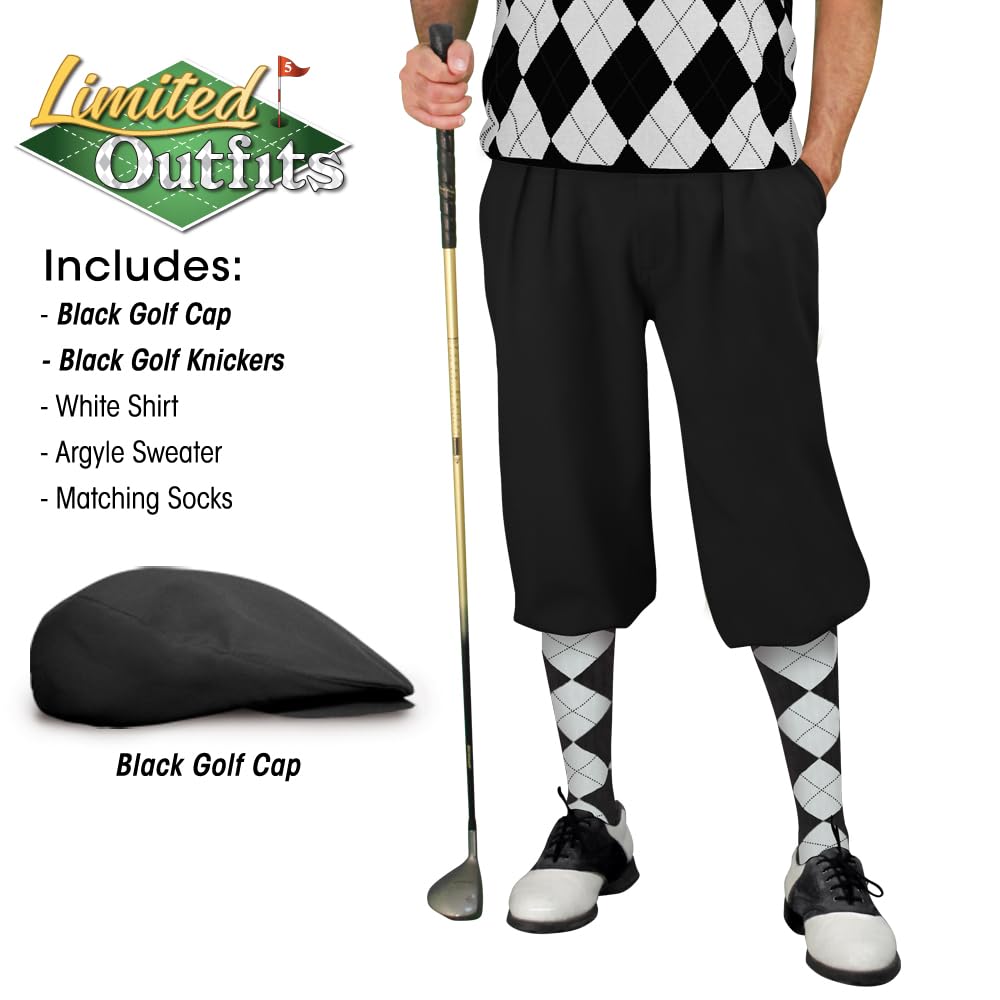 Men's Black and White Golf Sweater Outfit - Stylish & Comfortable for Golfing, Casual Wear & Outdoor Activities