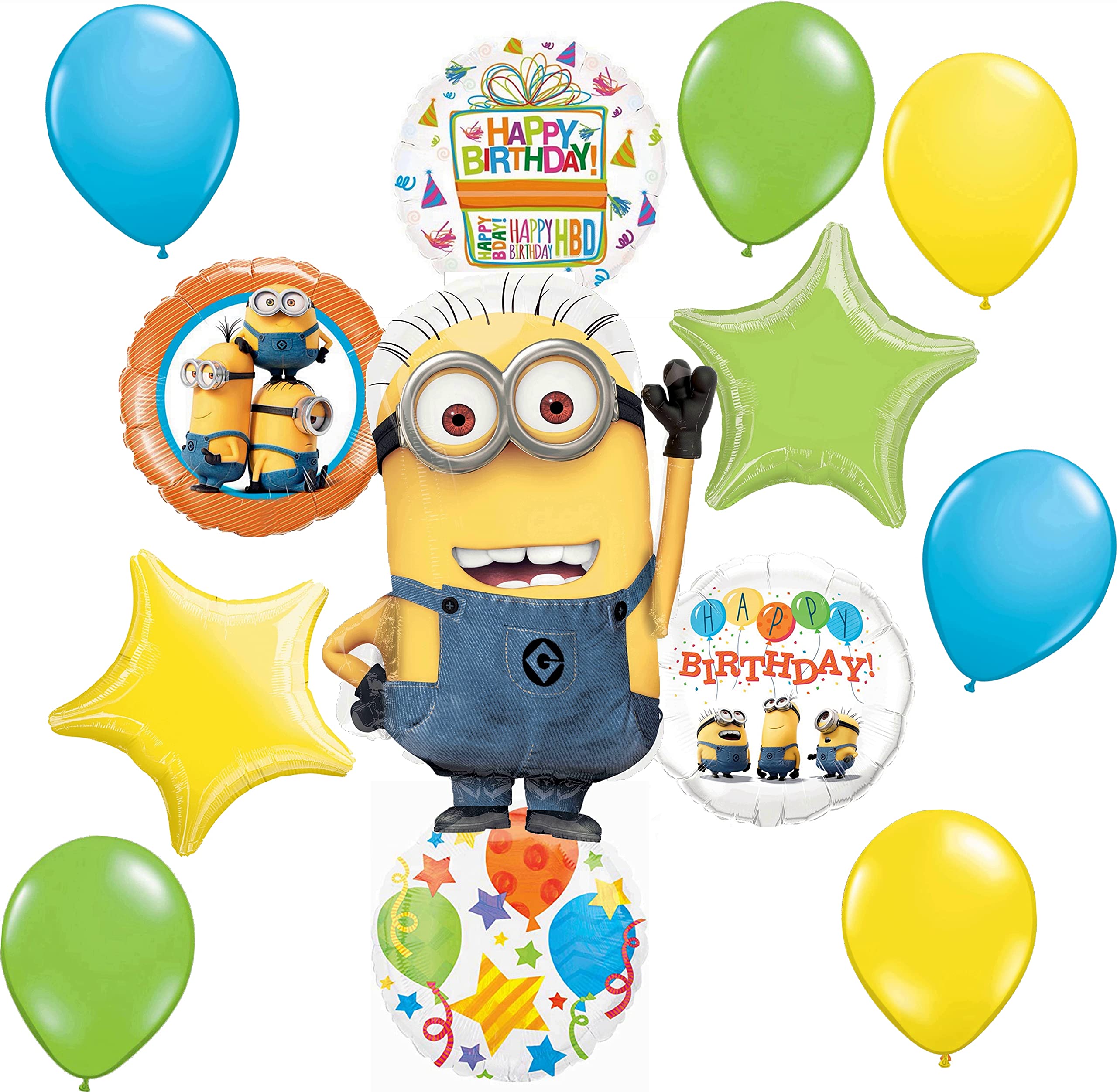 Despicable Me Kevin Balloon Bouquet - Minions Birthday Party Decorations for Kids, Baby Shower & Themed Events