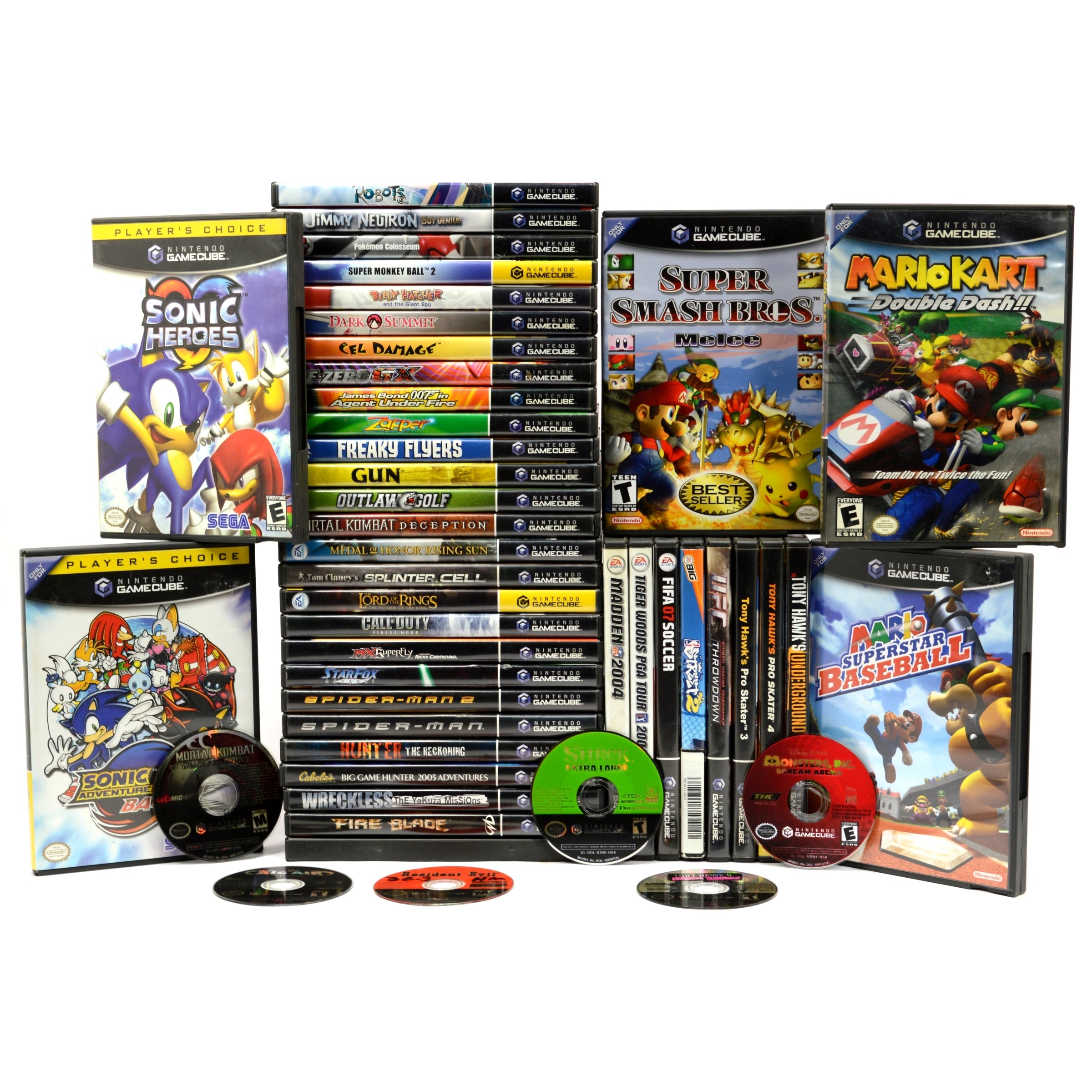 Nintendo GameCube Bundle - 46 Classic Games Including Sonic, Super Smash Bros & Mario Kart - Perfect for Retro Gaming Parties & Collectors
