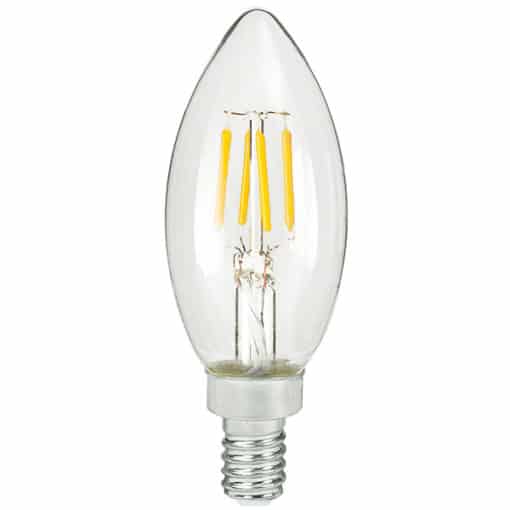 TCP FB11D4040E12SCL95 LED Candelabra Bulb - B11 Shape, 4W (40W Equivalent), 4000K Daylight, E12 Base, Clear Glass, 95 CRI - Perfect for Chandeliers, Sconces & Decorative Lighting