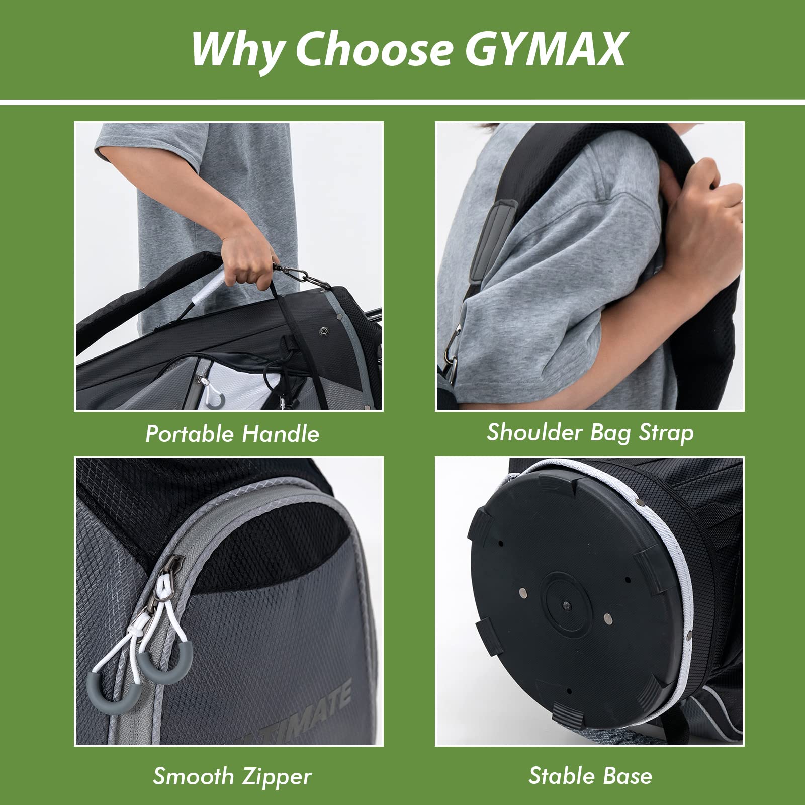 GYMAX 14-Way Golf Cart Bag with Rain Hood - Lightweight Stand Golf Bag for Men, Shoulder Strap & Carry Handle, Cooler Pocket & Rangefinder Compartment | Perfect for Golf Course, Driving Range & Outdoor Sports