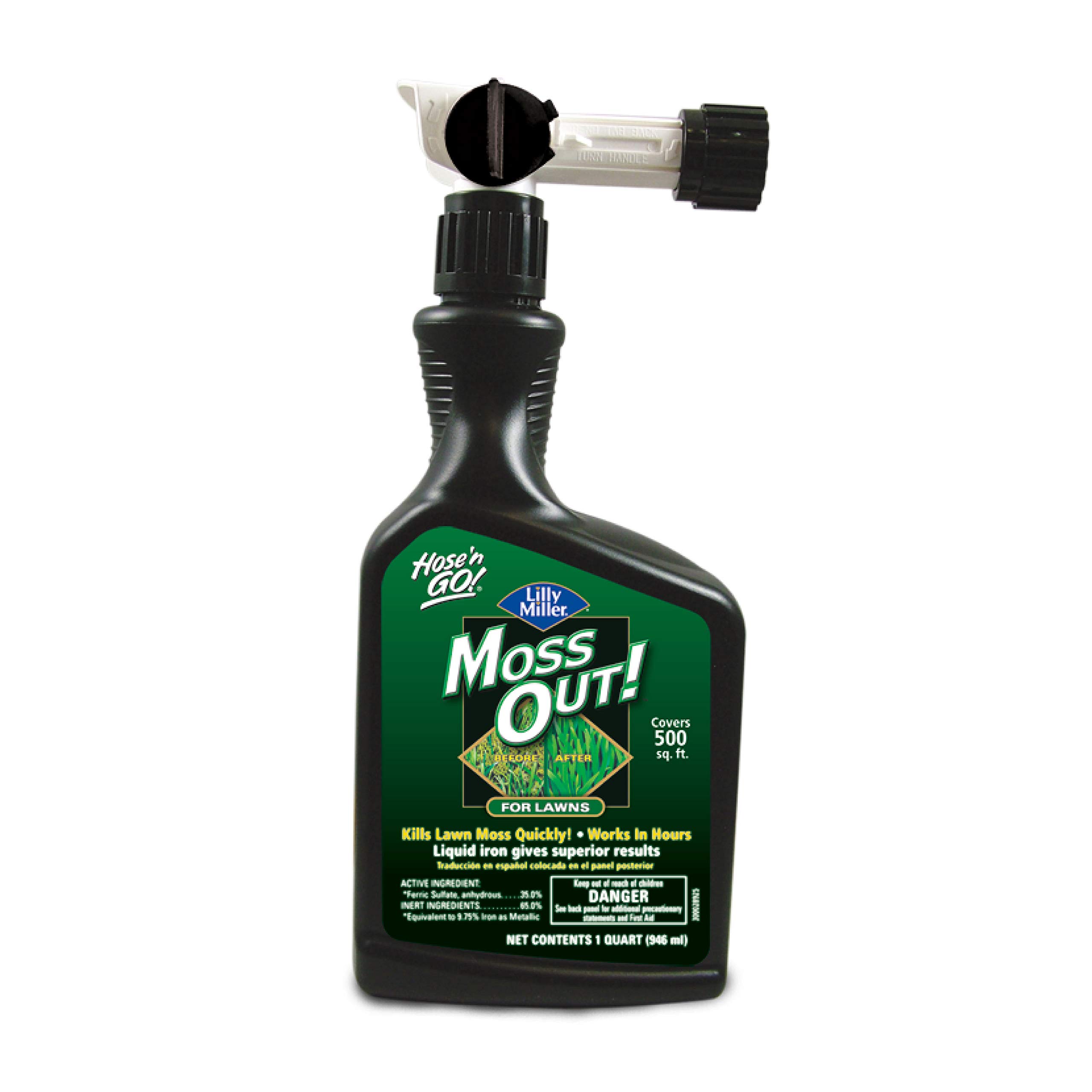 Lilly Miller Moss Out for Lawns Ready-to-Spray 32oz (1-Pack) | Fast-Acting Moss Killer | Safe for Grass | Ideal for Shady Areas, Roofs & Driveways
