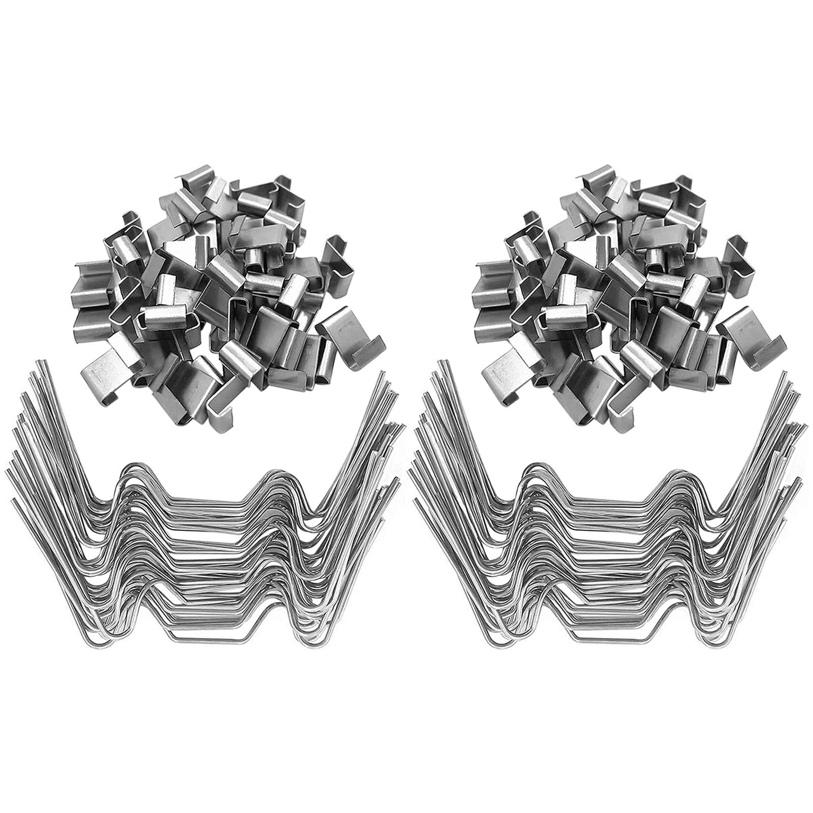 Stainless Steel 304 Z-Type Greenhouse Glass Clips - 50pcs for Secure Glass Pane Fixation | Durable Glazing Clips for Patio Greenhouse, Garden Shed & DIY Projects