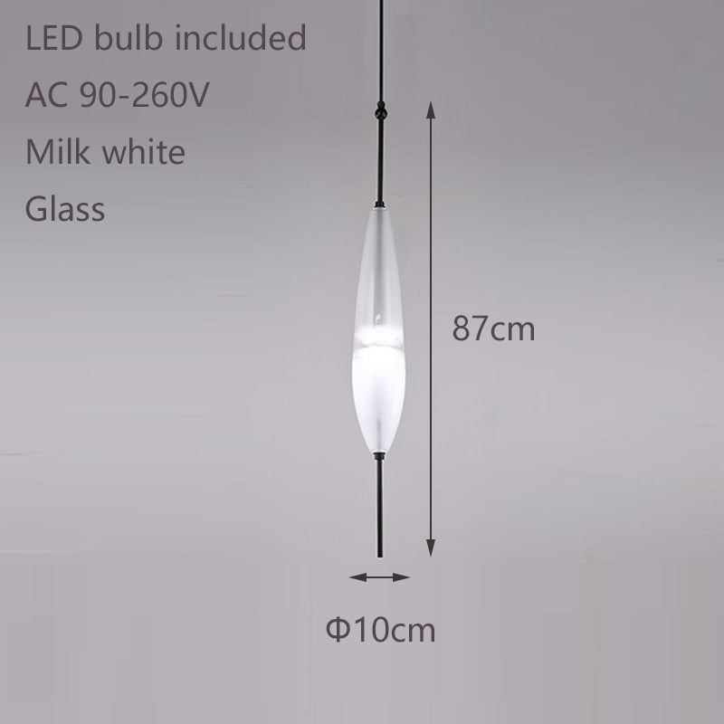 Tear Drop Glass Pendant Lights - Modern Dimmable Chandelier for Living Room, Dining Room, Bedroom & Kitchen | Elegant Hanging Ceiling Light Fixture