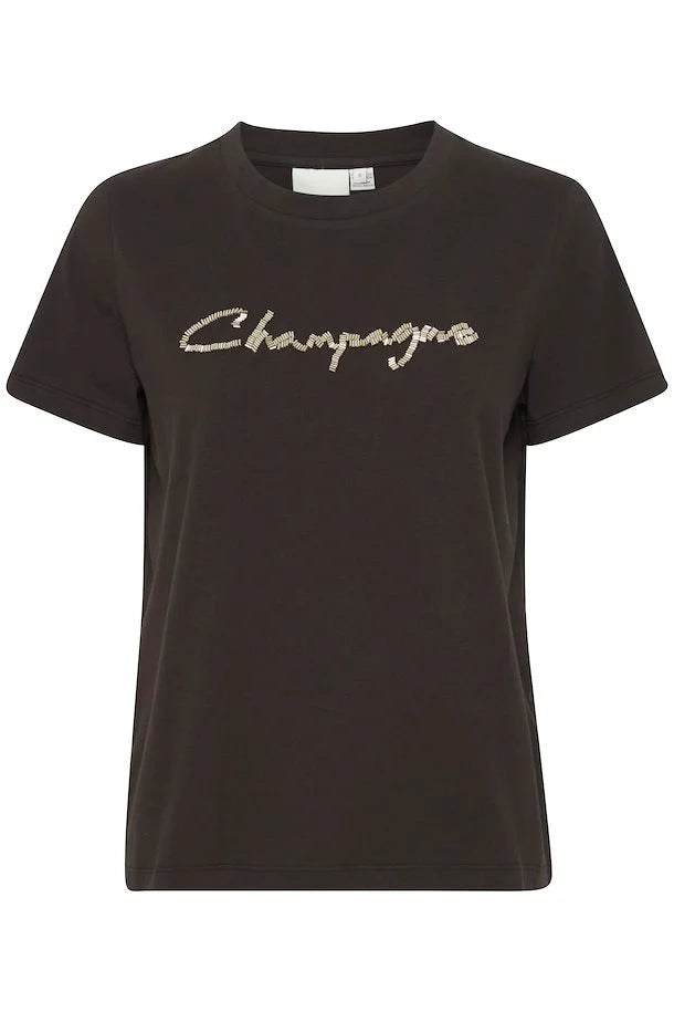 Premium Champagne T-Shirt for Men & Women - Soft Cotton Black Tee - Perfect for Casual Wear, Parties & Gifts