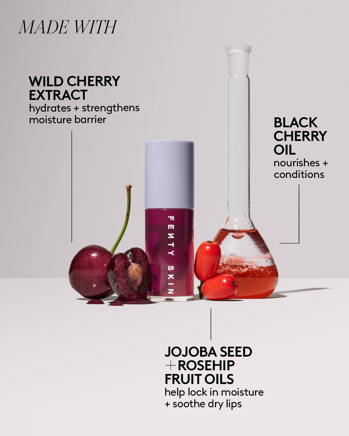 Cherriez Gone Bad Hydrating Lip Balm & Scrub Duo Set with Keychain - Moisturizing Lip Care for Dry, Chapped Lips - Perfect for On-the-Go Hydration, Gift Giving & Daily Lip Care Routine