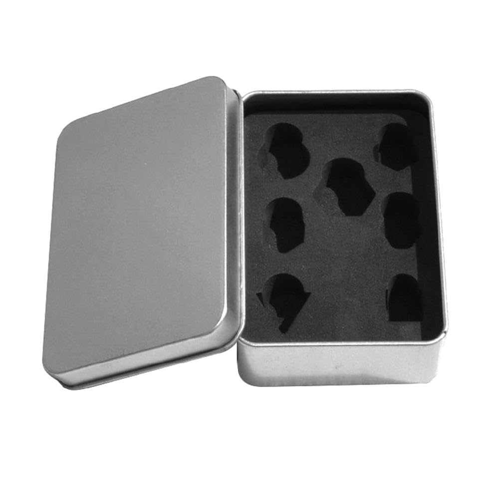 Premium Metal Trading Card Storage Box - Organizer Case for Playing Cards, Gaming Cards & 7pcs Dice - Durable Empty Card Holder for Collectors & Gamers - Perfect for MTG, Pokémon, Yu-Gi-Oh! & Board Game Nights