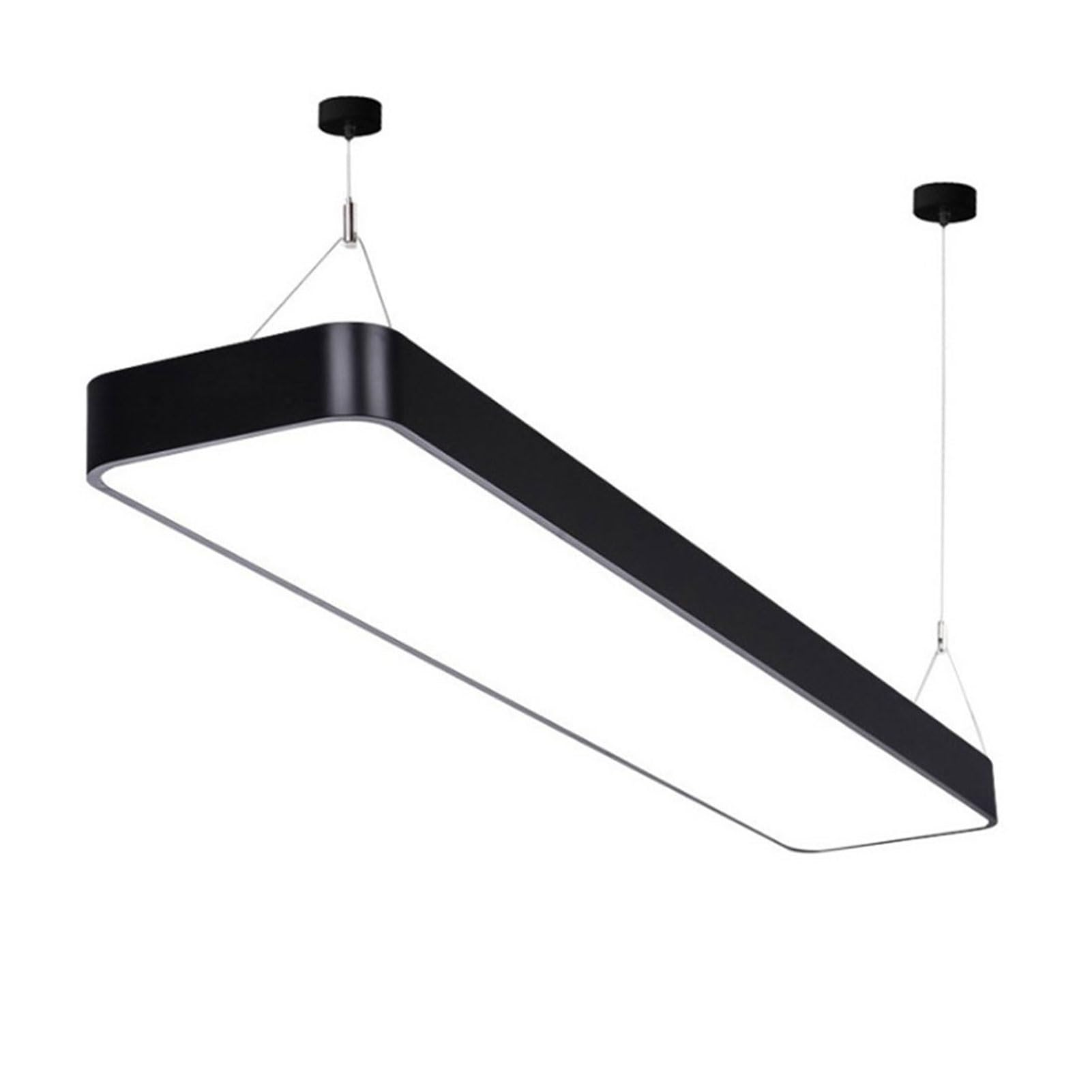 Modern Minimalist Rectangular LED Pool Table Chandelier - Adjustable Height Pendant Light for Billiard Room, Dining Room, Office & Gym - 3 Color Options, 90cm Size - Perfect for Game Nights & Stylish Interior Lighting