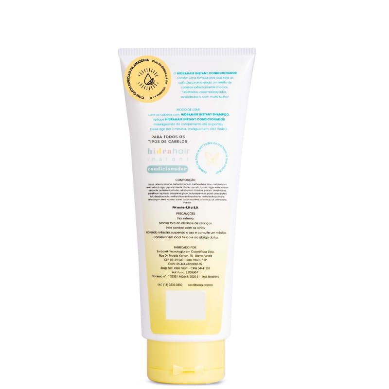 BELZA Hydrahair Instant Hydranutrition Conditioner 250ml - Deep Moisturizing Hair Treatment for Dry, Damaged Hair - Salon Quality Leave-In Conditioner for Smooth, Shiny Hair at Home