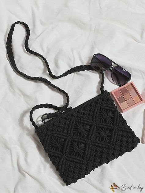 Handmade Macrame Crossbody Bag for Women - Boho Sling Purse for Daily Use