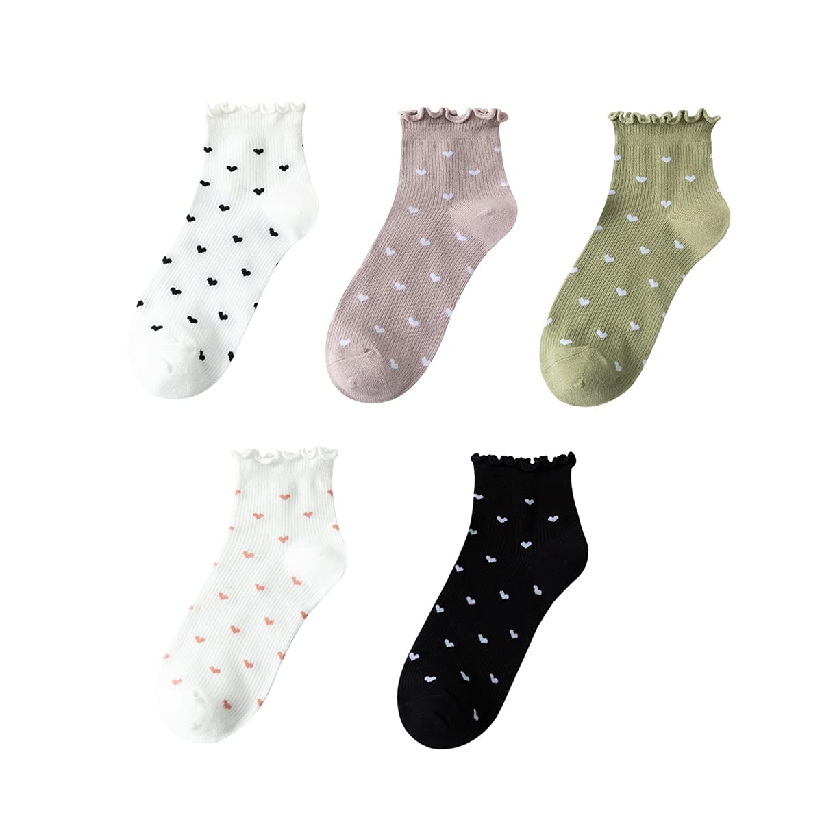 GuaziV Women's Ruffle Socks - Colorful Crew Socks for Women | Fashionable Novelty Socks for Casual Wear, Workout & Everyday Outfits