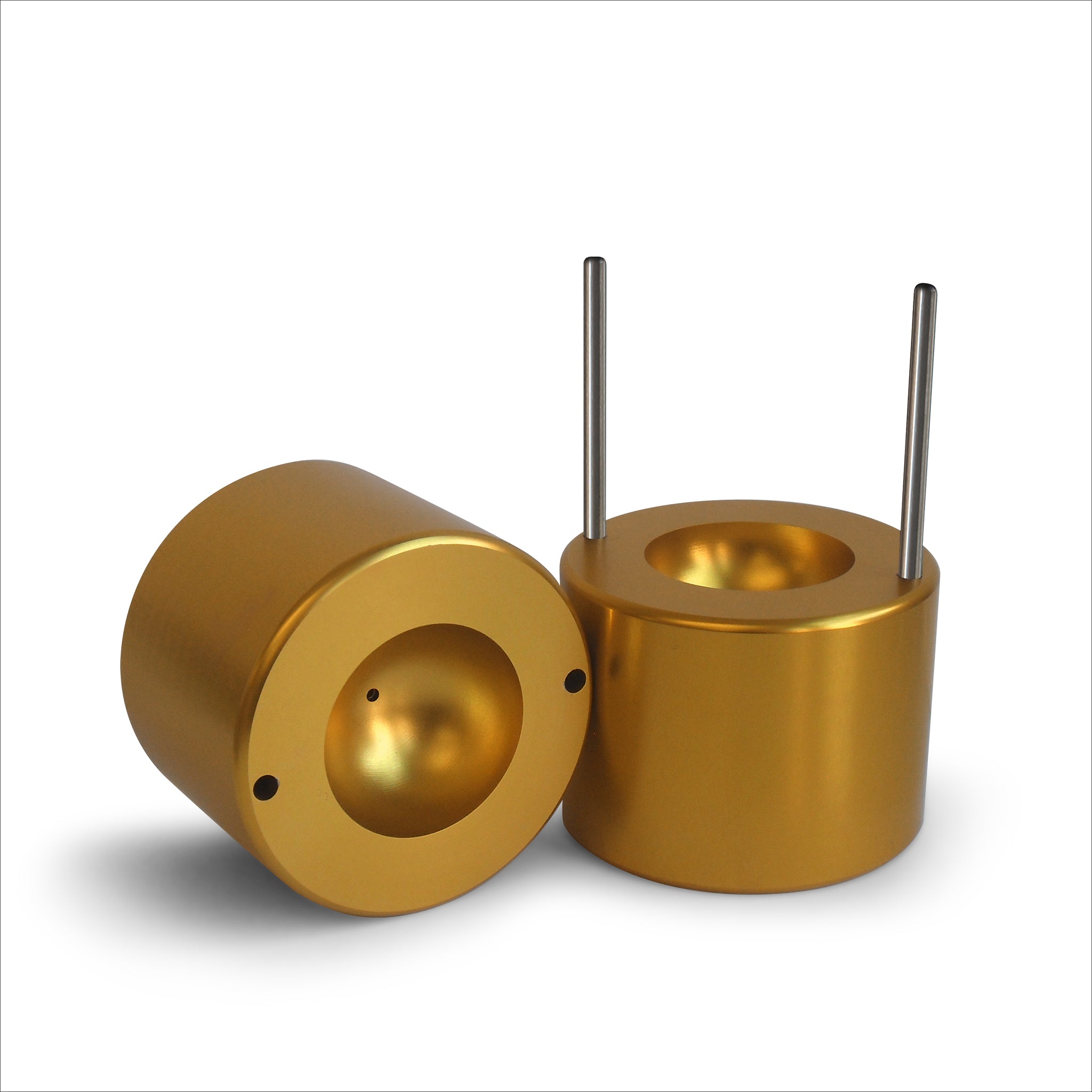 Premium 55mm Ice Ball Maker – High-Quality Aerospace Grade Aluminum with Gold Finish for Whiskey, Cocktails & Home Bar Accessories