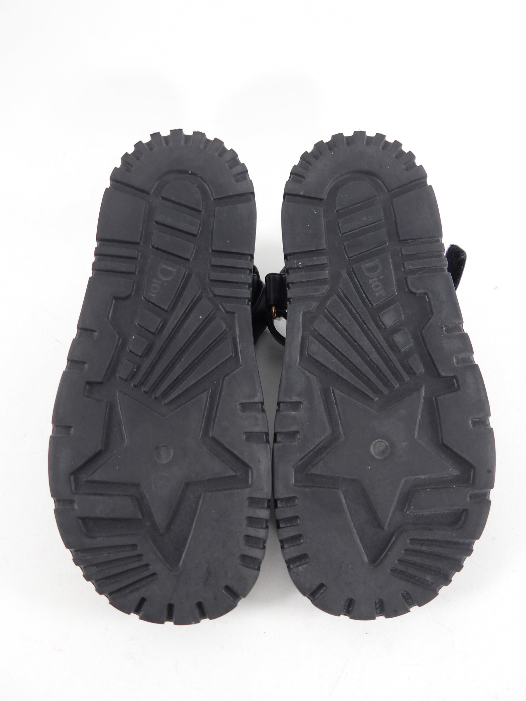 Christian Dior Black Leather D Wave Sandals Size 37 - Luxury Women's Designer Heels for Parties, Weddings & Evening Events