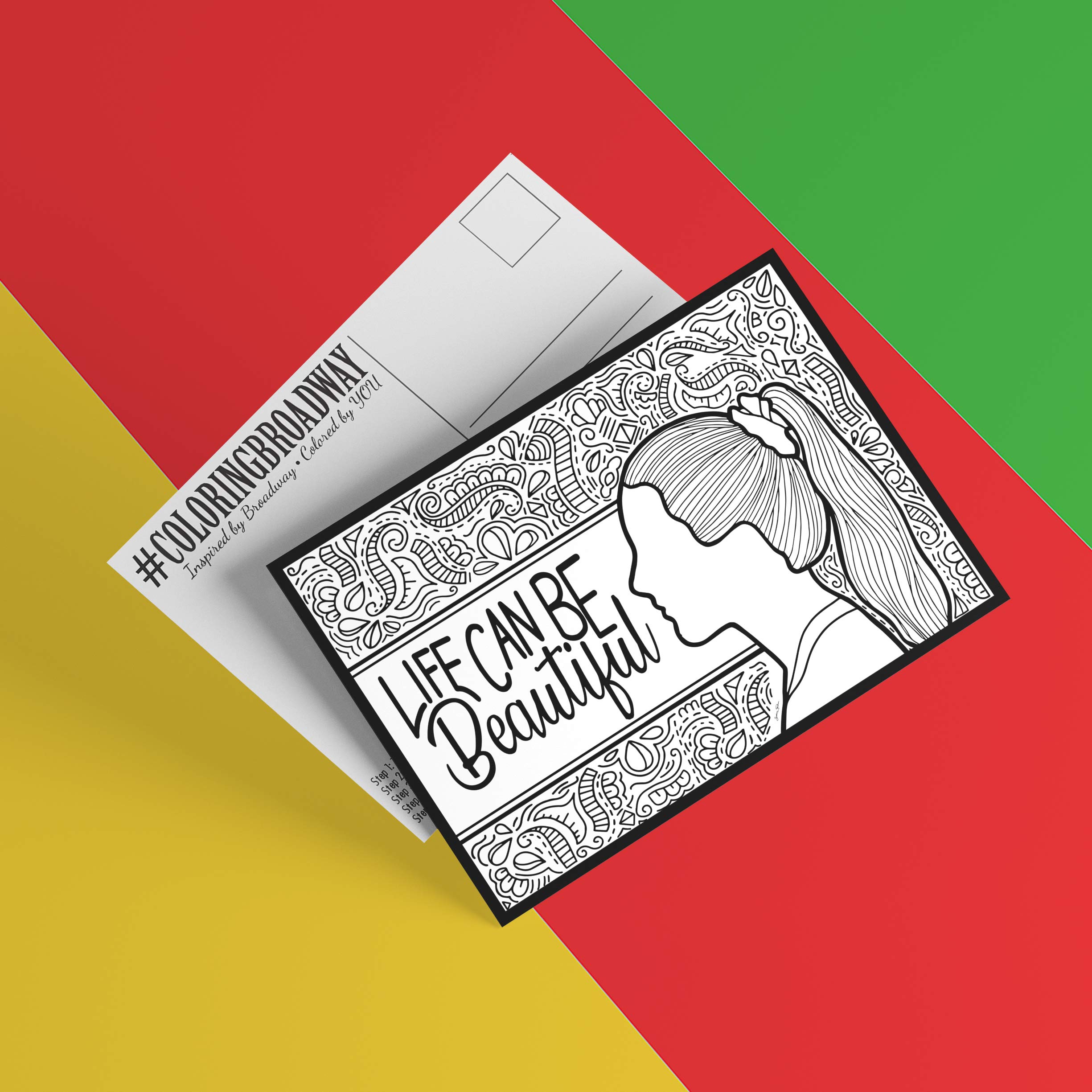 Heathers Broadway Musical Coloring Postcards - Set of 4 'Color Me Stoked' Collection | 5” x 7” Premium Card Stock | Perfect Gift for Theater Lovers | Relaxing Art Therapy for Broadway Fans