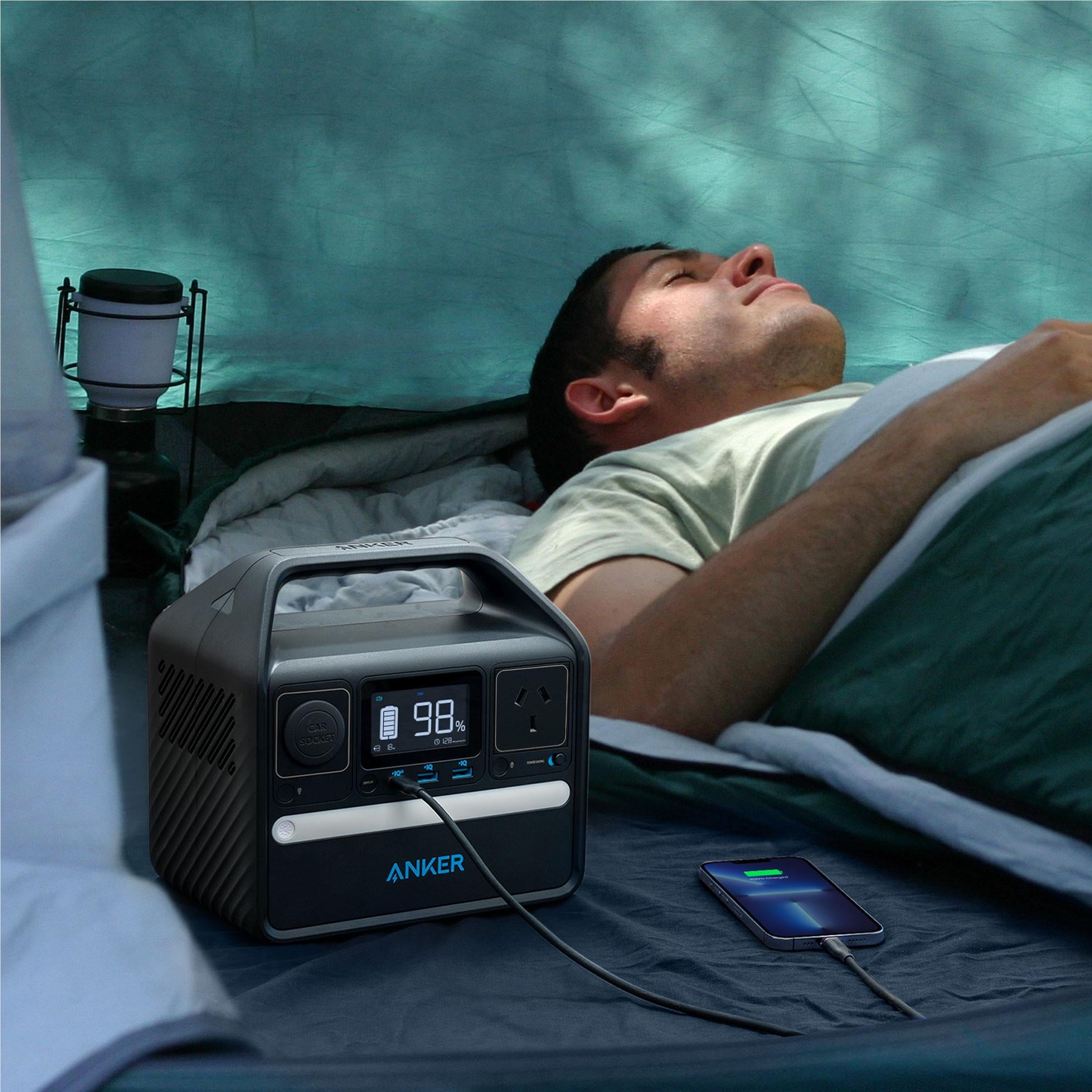 Anker 521 PowerHouse 256WH Portable Power Station - Solar Generator for Camping, Emergencies & Outdoor Adventures - Compact Backup Battery for Phones, Laptops & Small Appliances