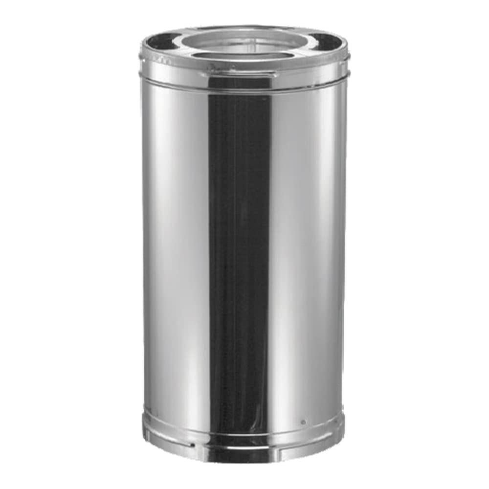 DuraVent 8'' x 24'' DuraPlus Galvanized Chimney Pipe - 9221 | High-Temp Resistant Vent Pipe for Wood Stove, Fireplace & Heating System | Perfect for Home, Cabin & Outdoor Use