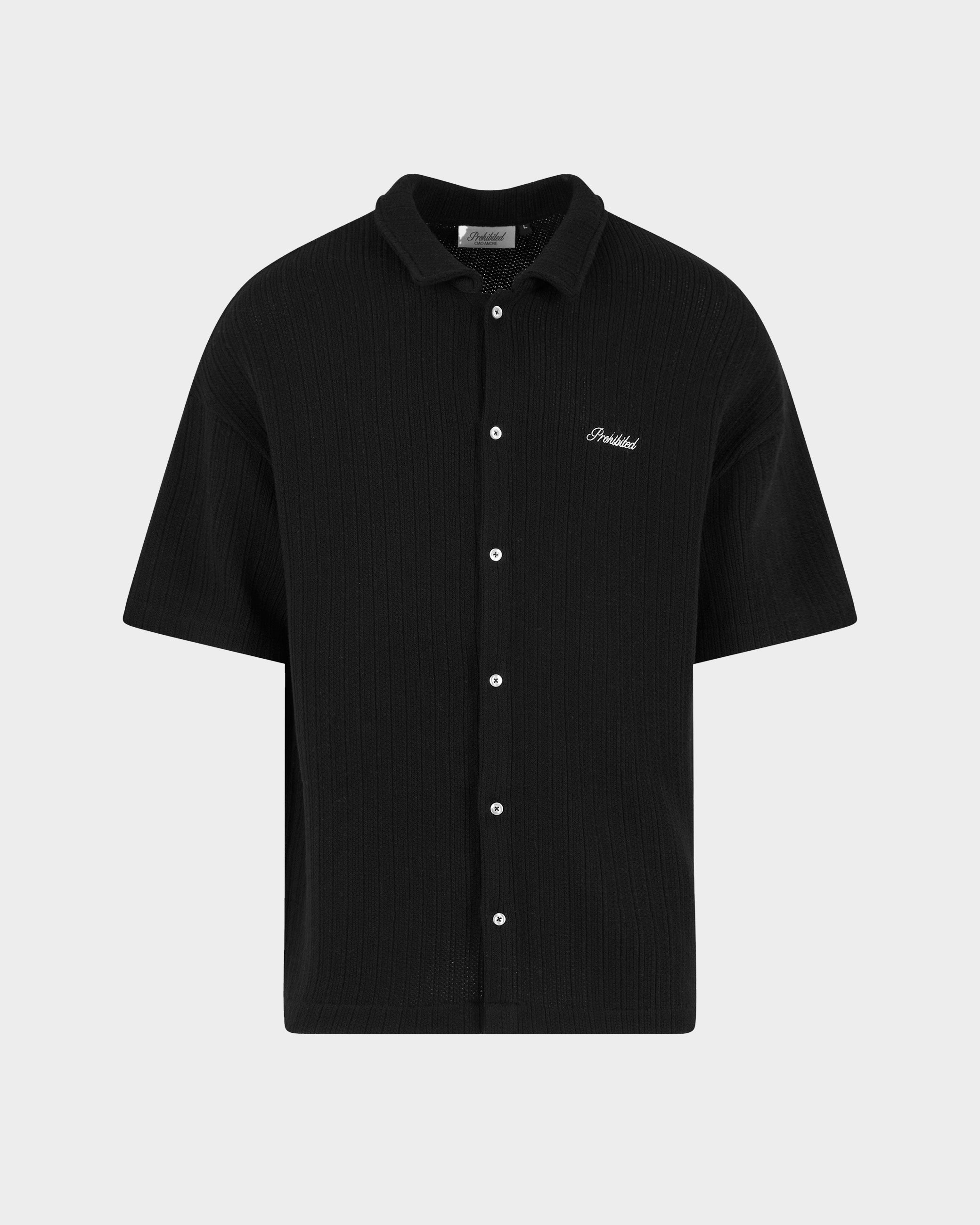 Portofino Black Men's Casual Shirt - Slim Fit Button Down Shirt for Business, Office, and Everyday Wear