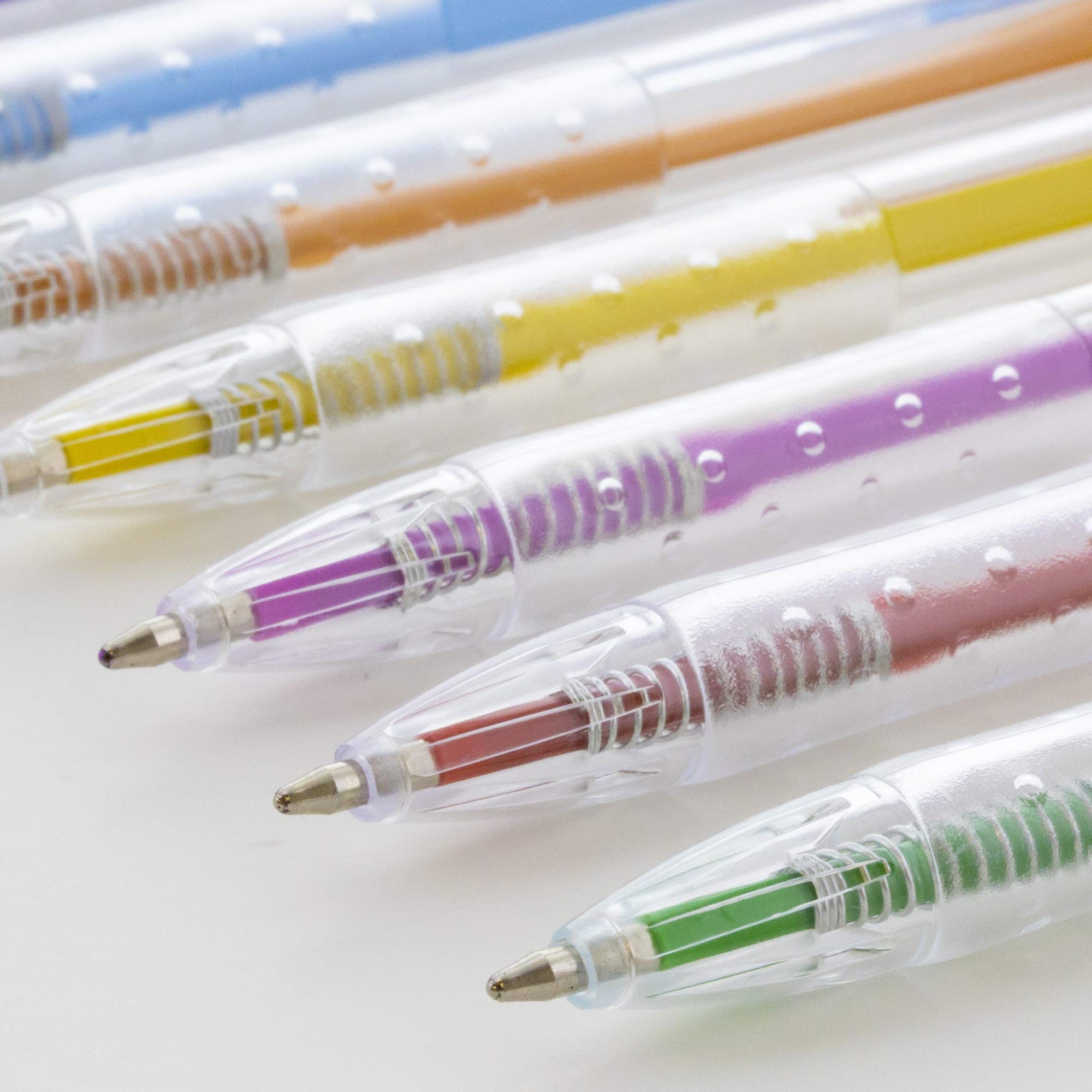 BAZIC 10-Color Retractable Ballpoint Pens, 1.0mm Bold Point Smooth Writing - 144-Pack (10 Pens per Pack) - Ideal for Teachers, Students, Office & School Supplies, Note Taking & Coloring
