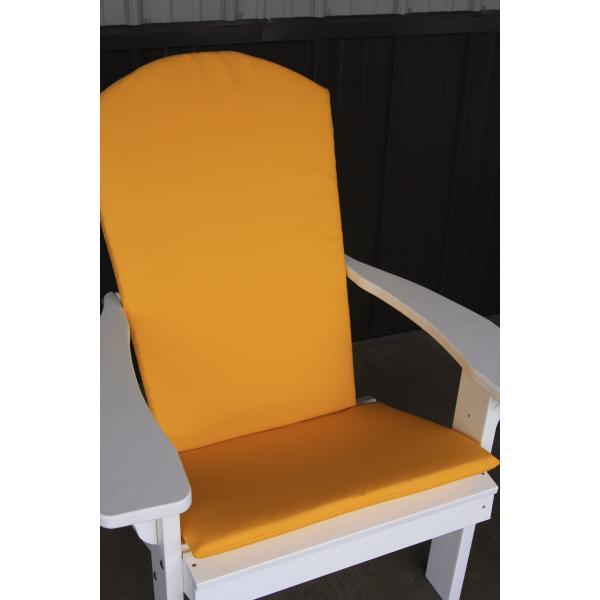 Premium Full Adirondack Chair Cushion Set - Waterproof Outdoor Patio Furniture Cushions with Ties - Comfortable Seat & Back Cushions for Garden, Deck, Poolside Relaxation