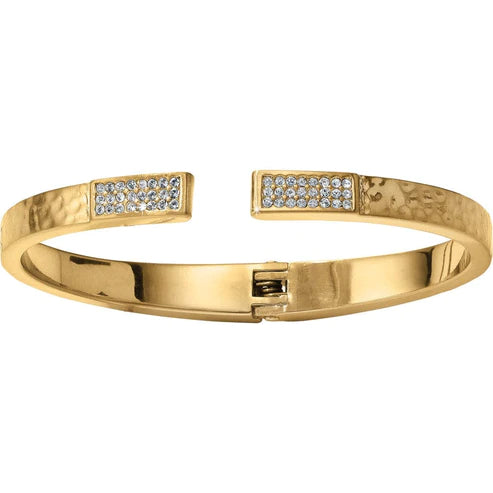 Brighton Meridian Zenith Gold Tone Hinged Bangle Bracelet - Elegant Jewelry for Women, Perfect for Parties, Weddings & Special Occasions
