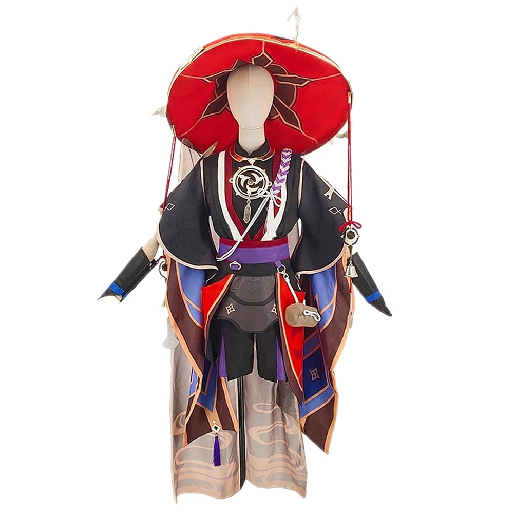 Genshin Impact Scaramouche Cosplay Costume Full Set with Hat - Anime Game Character Outfit for Halloween, Christmas, Conventions & Cosplay Events