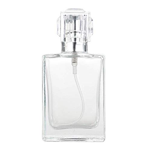 30ml Clear Refillable Glass Perfume Bottle with Silver Cap - Travel Size Empty Cosmetic Spray Bottle for Essential Oils, Fragrances & Skincare | Perfect for Purse, Gym Bag & Vacation Toiletries