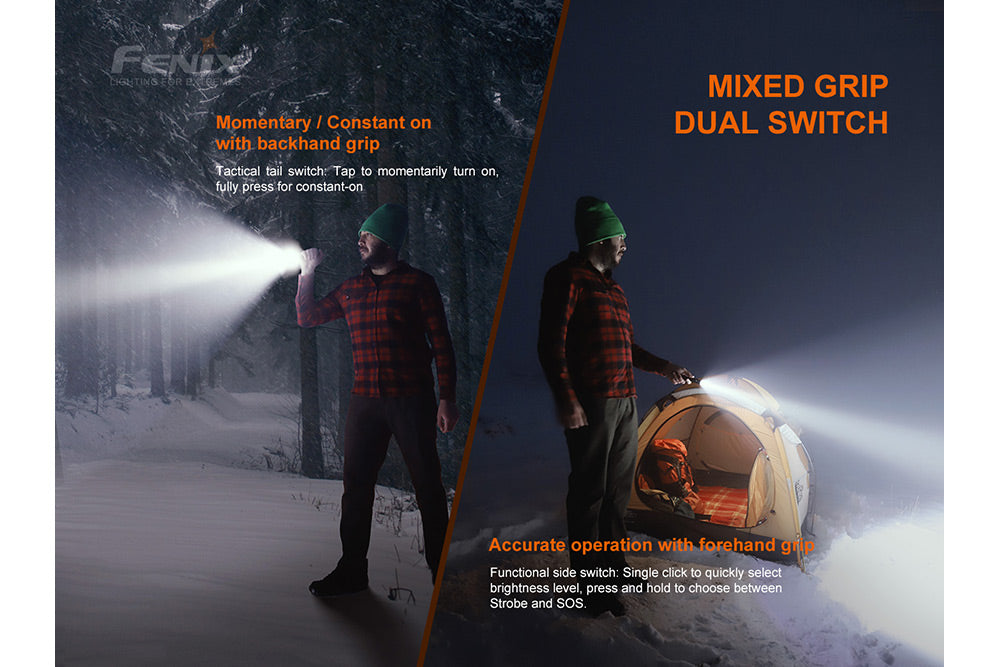 Fenix LD22 V2 Compact LED Flashlight - 800 Lumens High Brightness, Waterproof, Rechargeable - Perfect for Camping, Hiking, Emergency & Outdoor Adventures