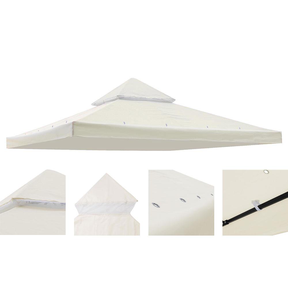 10x10 ft Replacement Gazebo Canopy - 2-Tier Waterproof Top Cover for Outdoor Patio, Deck, and Backyard Shade | TheLAShop