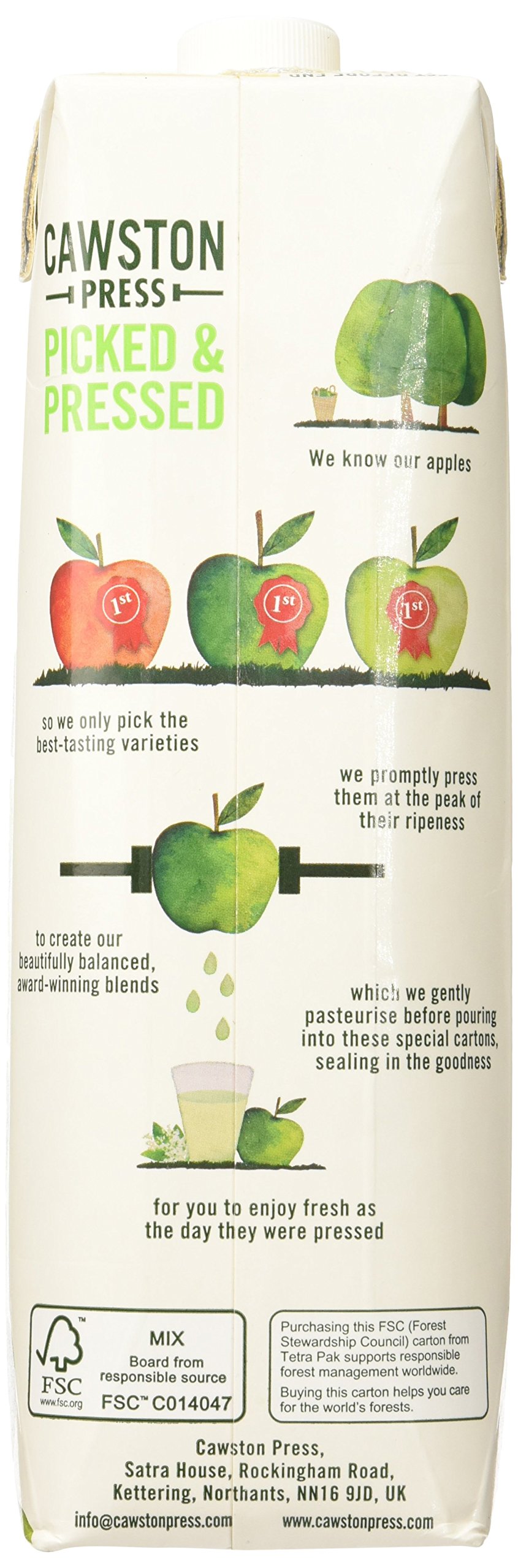 CAWSTON PRESS Apple Elderflower Juice - 1 Liter (33.8 oz) | Refreshing & Natural Fruit Drink | Perfect for Summer Picnics, Brunch & Healthy Hydration