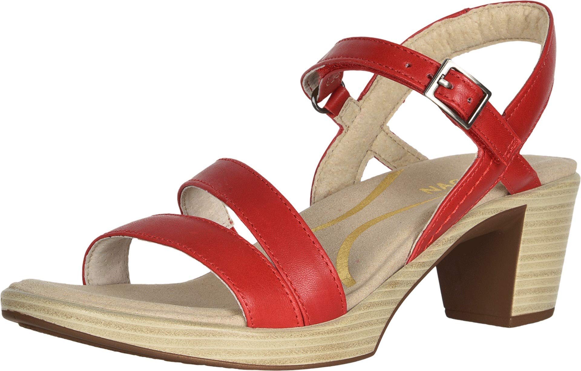 NAOT Women's Bounty Heel - Comfortable Leather Sandals with Arch Support for Walking, Travel & Summer Outfits