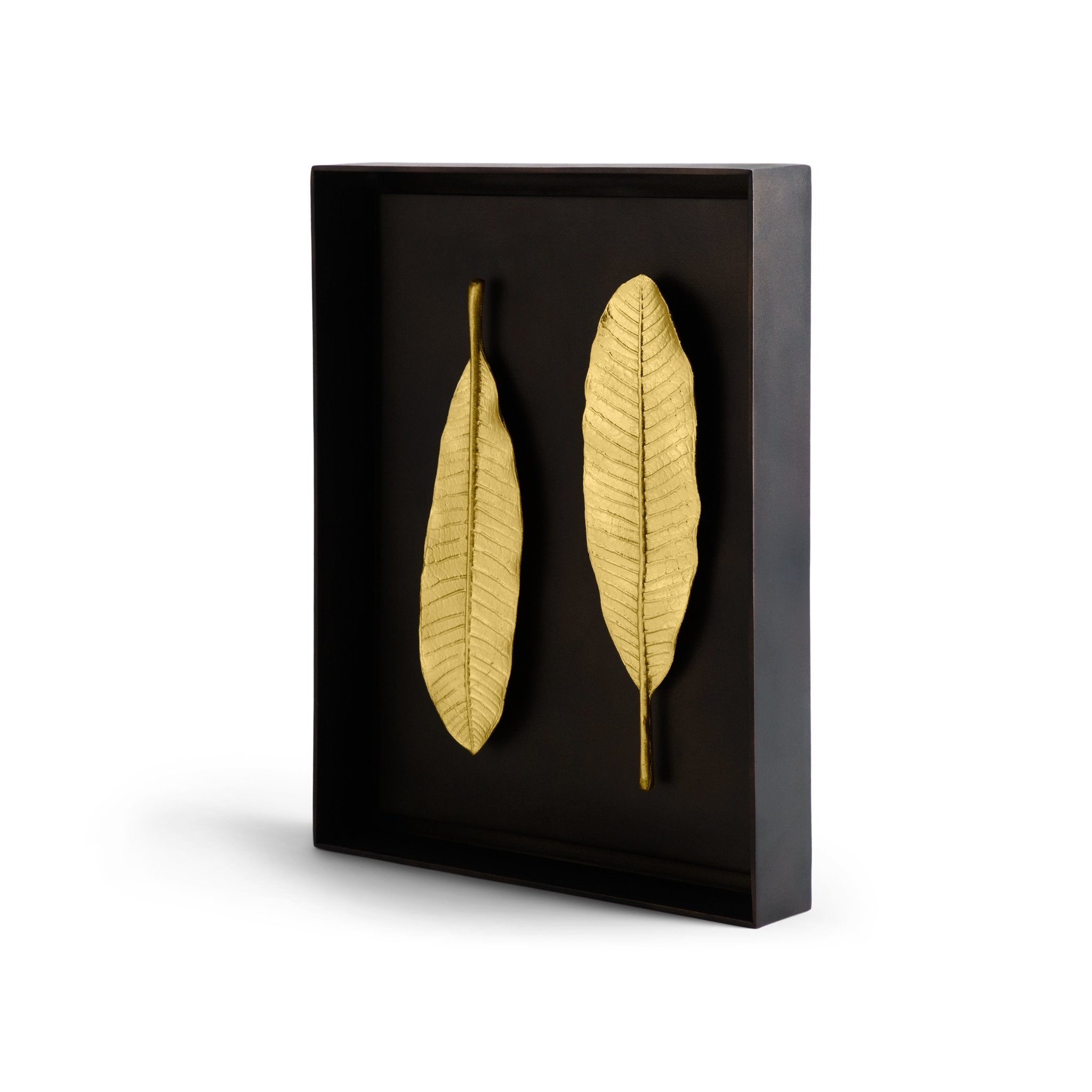Handmade Champa Leaf Shadow Box - Natural Floral Wall Art Decor for Home & Office - Perfect for Boho, Farmhouse, and Zen Interior Design Styles