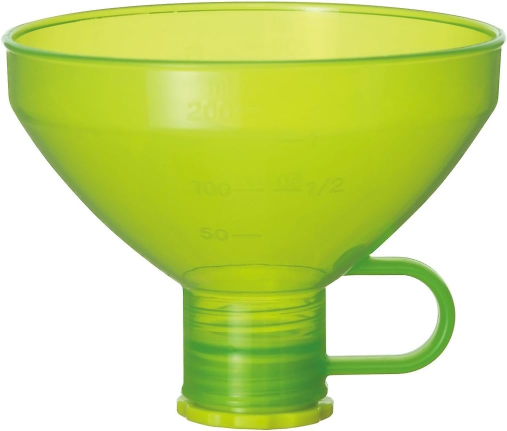 Skater PBJ20-A Plastic Bottle Funnel for 6.6 Gallon (2 Liter) Bottles - Green Japanese-Made Kitchen & Lab Accessory - Perfect for Home Brewing, Oil Transfer, and Chemical Handling