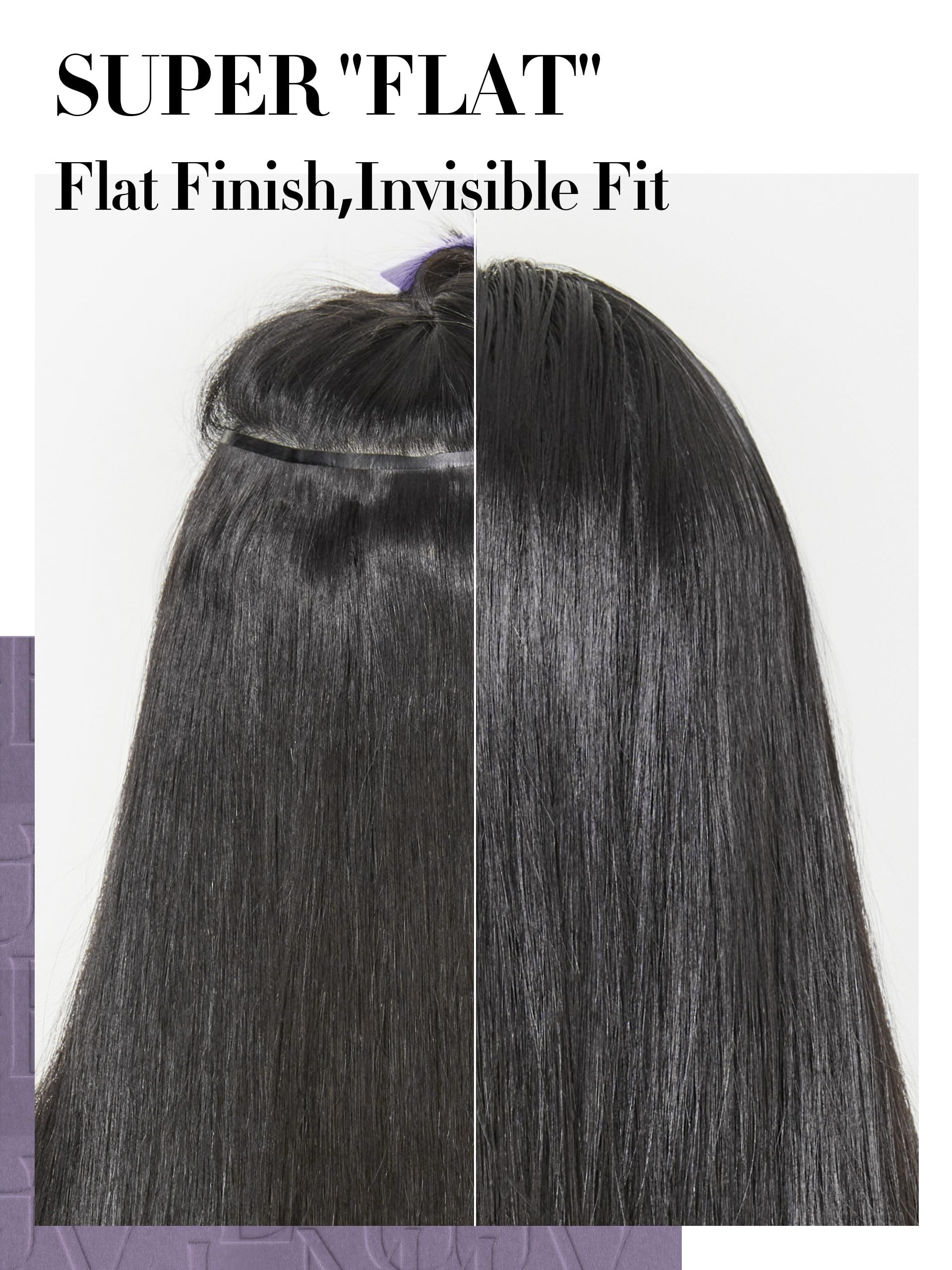 Clip in Hair Extensions for Women - 18 Inch Yaki Straight Human Hair Weft (9pcs, 135g, Natural Black) - Perfect for Daily Styling, Volume Boost & Special Occasions
