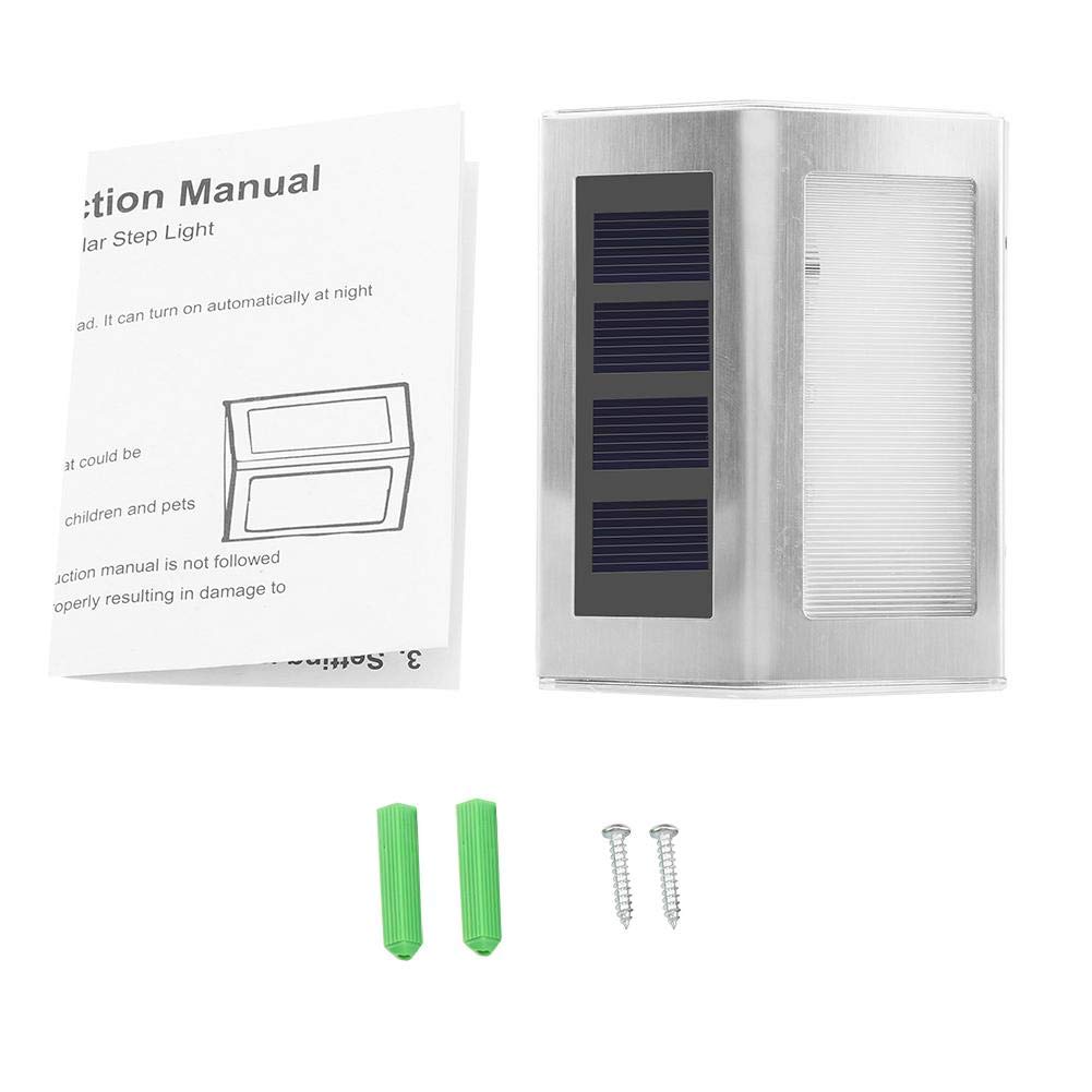 Solar Motion Sensor Wall Light - Waterproof Outdoor Security Light with Stainless Steel, Wireless Solar Powered for Garden, Patio, Yard (White) - Perfect for Pathway Lighting, Backyard Safety & Nighttime Illumination