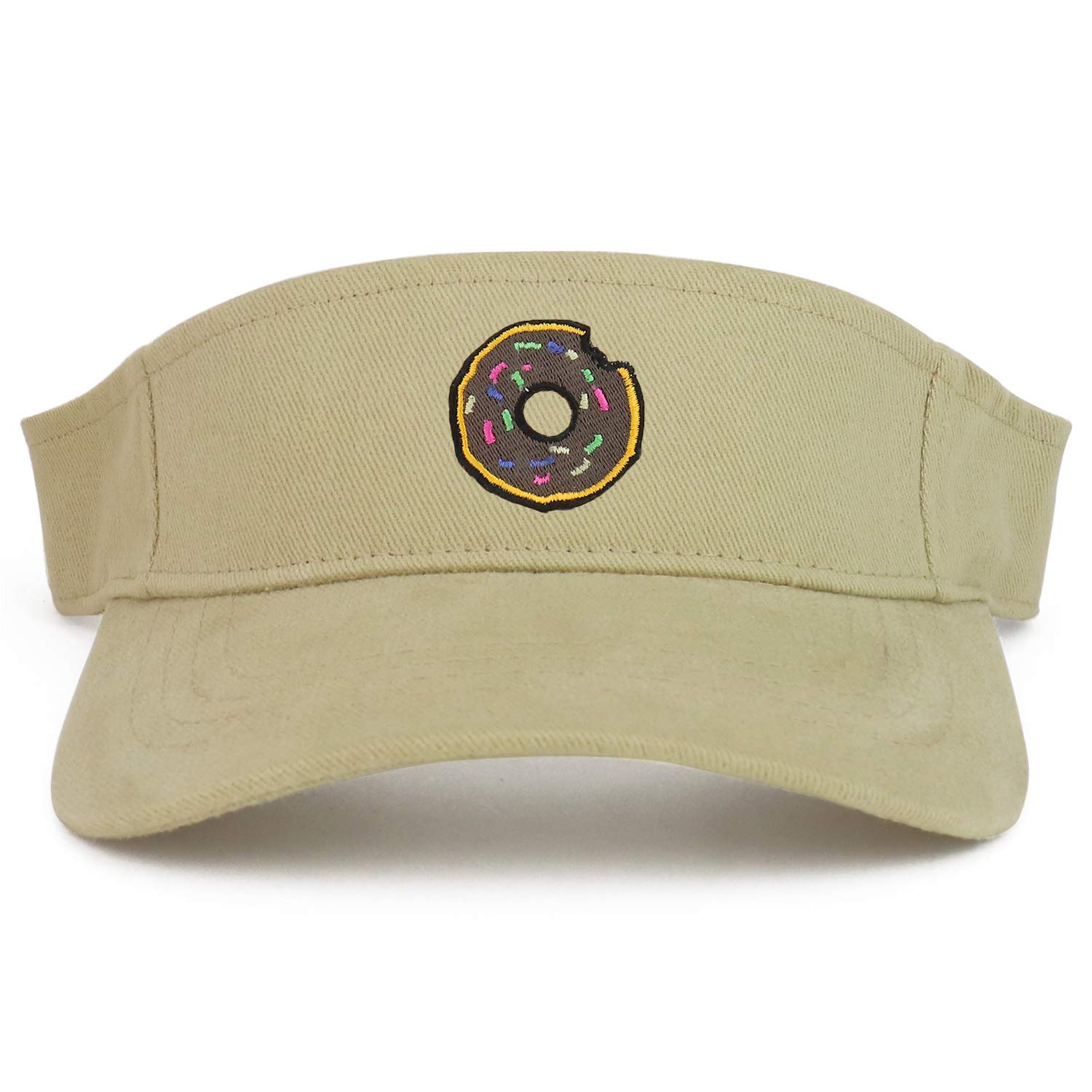 Adjustable Cotton Donut Patch Visor Cap - Stylish Sun Protection for Outdoor Activities, Running, Hiking, and Beach Days