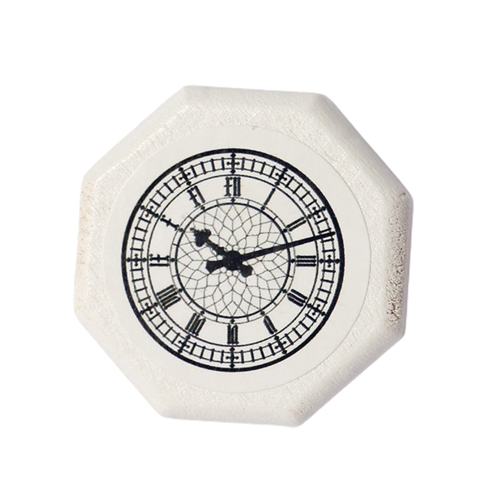 Realistic Dollhouse Miniature Wall Clock Toy - White | Pretend Play, DIY Dollhouse Accessories & Furniture | Perfect for Home Decor, Photography Props & Collectors