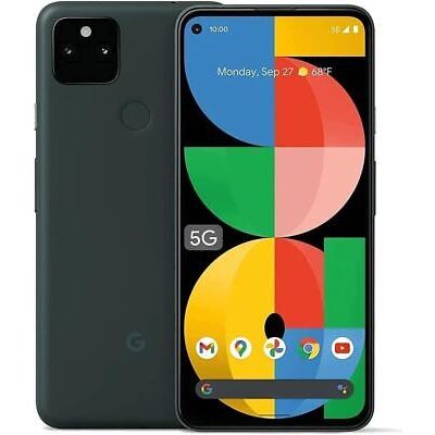 Google Pixel 5A 5G Unlocked Smartphone - 128GB Storage, Black (G1F8F Model) - Perfect for Travel, Photography & Business Use