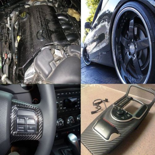 Carbon Fiber Vinyl Wrap for 2011 Mini Cooper Countryman - 60