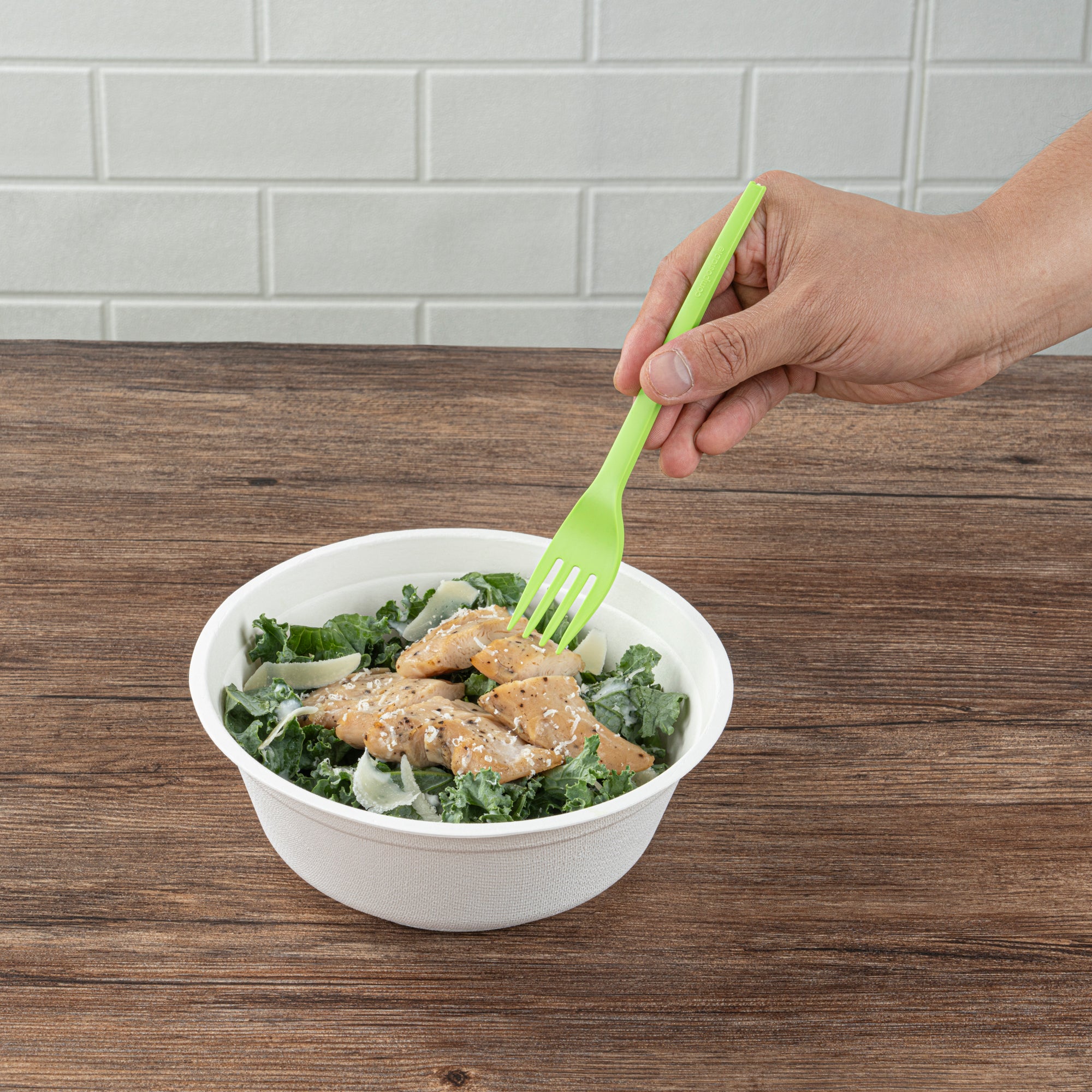 Eco-Friendly Compostable CPLA Plastic Forks - 250 Count Box, 6.5 Inch Heat Resistant Biodegradable Cutlery for Parties, Picnics & Outdoor Events