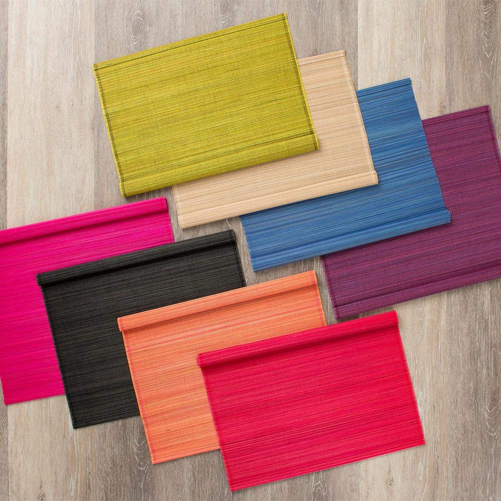 Premium Black Bamboo Roll-Up Placemats Set of 24 - Eco-Friendly Table Mats for Dining, Parties & Home Decor - Dishwasher Safe & Durable
