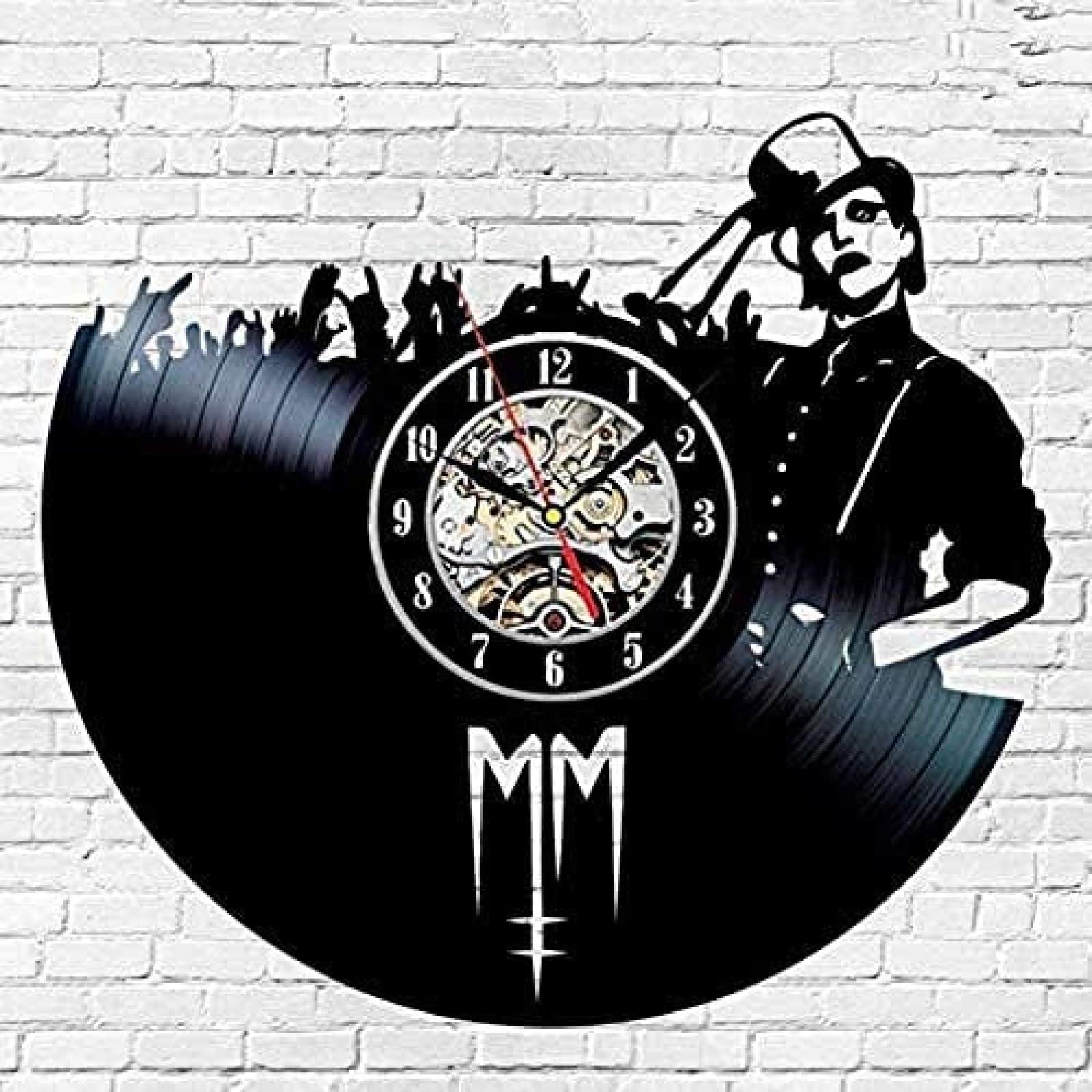 Vintage Vinyl Record Wall Clock - Retro CD Strap Design for Home & Office Decor - Unique Gift for Music Lovers - Perfect for Living Room, Bedroom, or Man Cave