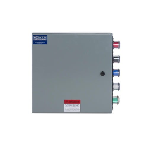 400A 347/600V Threaded Post Camlock Connection Box with Male Neutral - Heavy Duty Electrical Power Distribution for Construction Sites, Events, and Industrial Applications