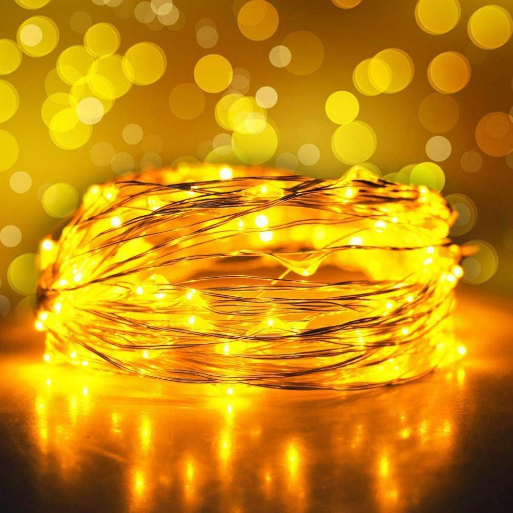 Yinrunx Waterproof Battery Operated LED Fairy String Lights - Christmas Tree Decorations, Holiday Party, Wedding & Home Decor - Perfect for Bedroom, Garden, Festival and Indoor/Outdoor Lighting