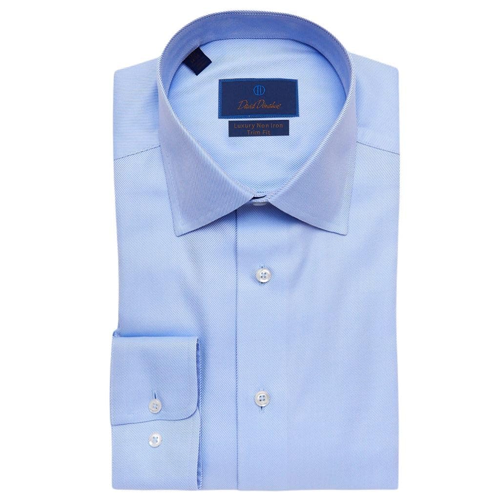 Premium Men's Slim Fit 100% Cotton Non-Iron Dress Shirt - Wrinkle-Free Business & Formal Wear for Office, Interviews & Special Occasions