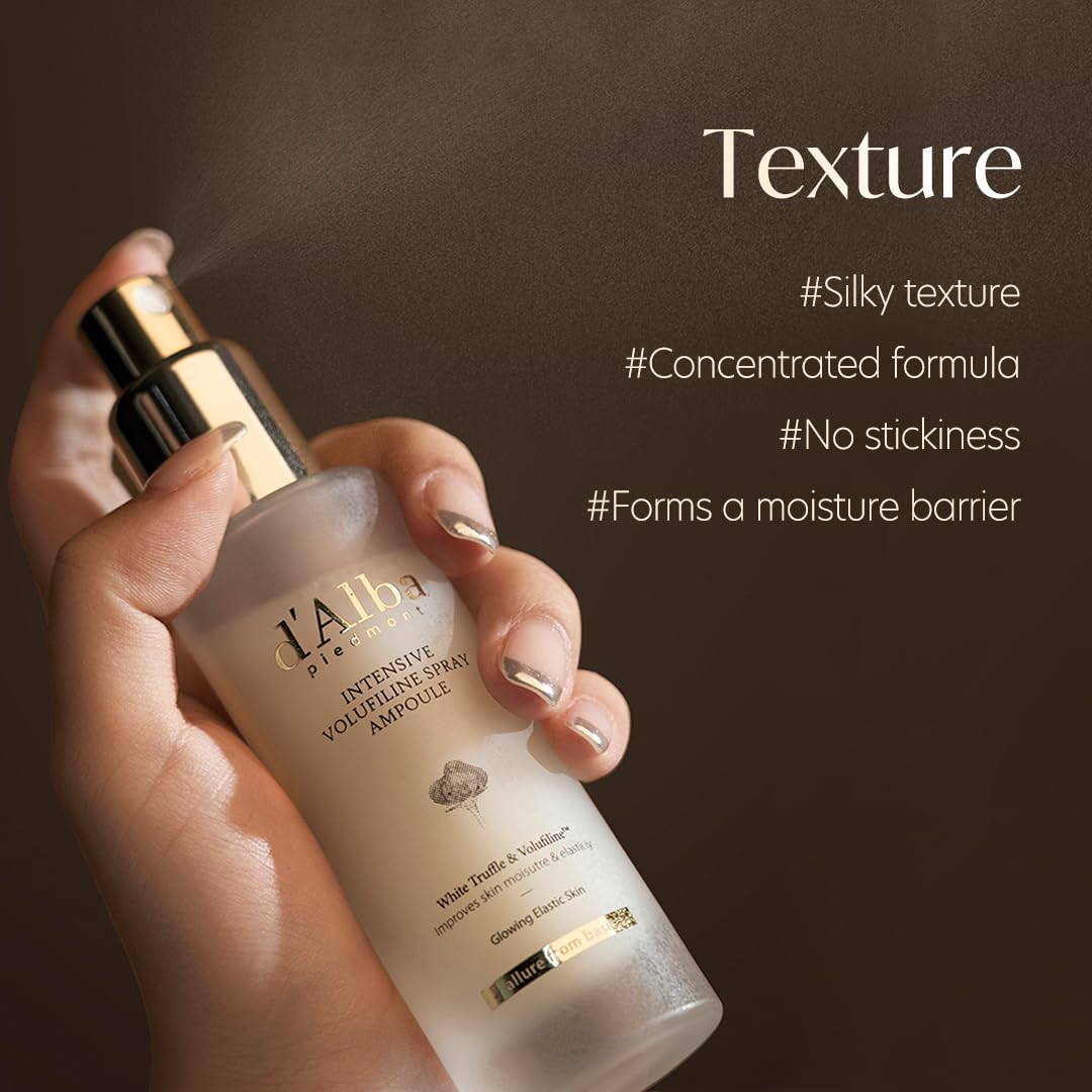 d'Alba Intensive Volufiline Spray Ampoule 50ml - Hydrating Facial Essence for Plumper Skin | Perfect for Daily Skincare Routine & Travel