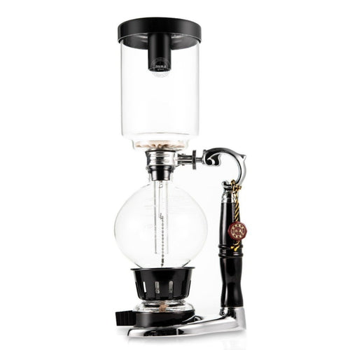 Yama Siphon 5 Cup Glass Tabletop Coffee Maker - Premium Vacuum Brewing System for Home & Office Use - Perfect for Pour Over Coffee Lovers & Specialty Coffee Enthusiasts